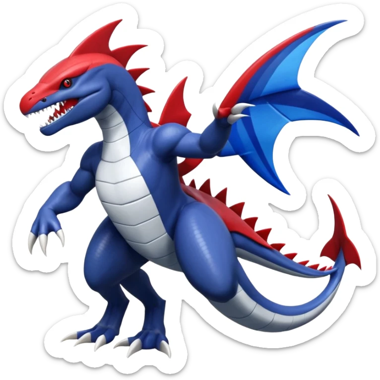 Yveltal-Kyogre-Lugia-Sharpedo-Garchomp-Fakémon-hybrid-creature (full body)  sticker