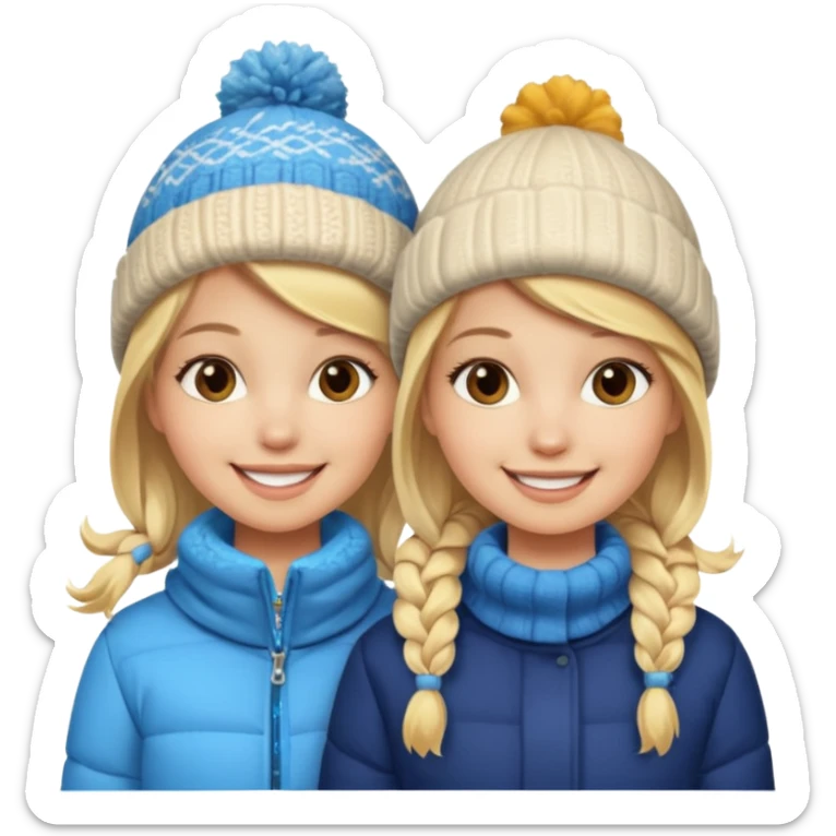 i want an emoji with 2 blonde girls like the movie "the holiday" They are not touching each other sticker