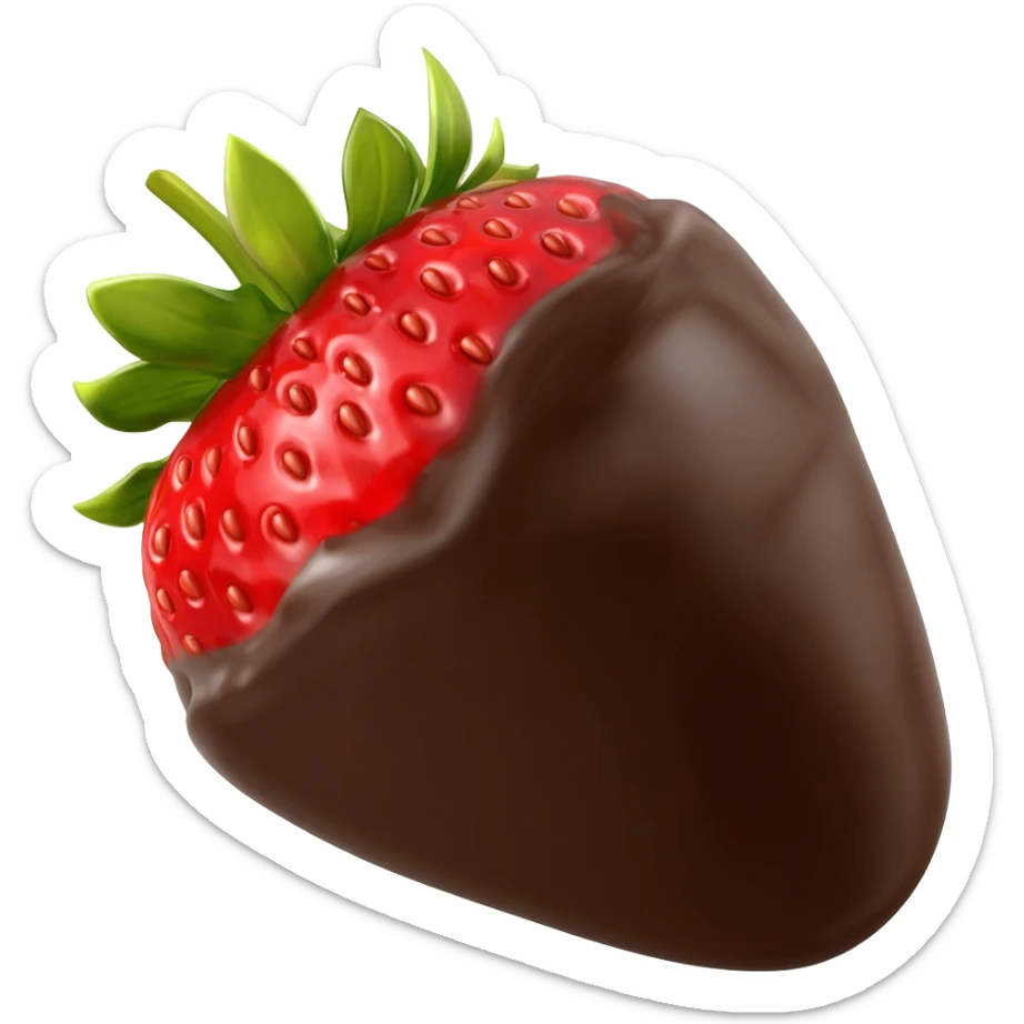 Chocolate covered strawberries sticker