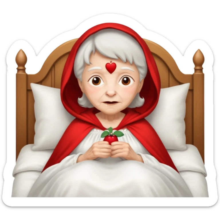 The grandmother in the fairy tale Little Red Riding Hood sticker