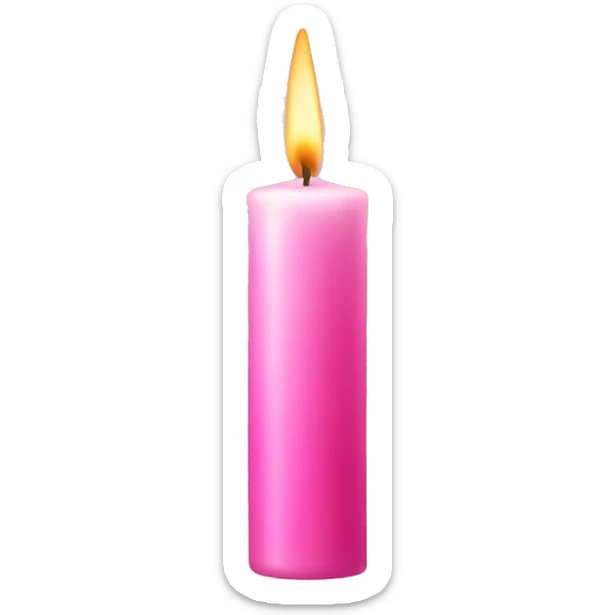 pink candle  sticker