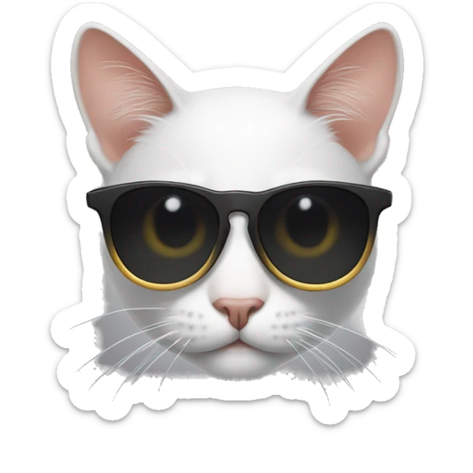 Cat with sunglasses sticker