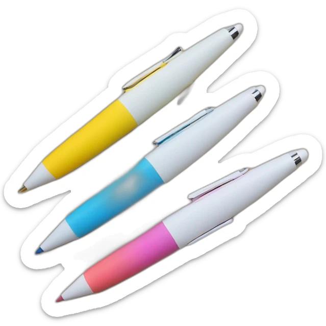 Four colors Pen sticker