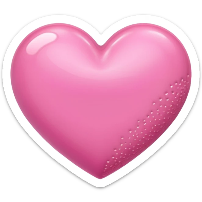 a pink heart with different styles sticker