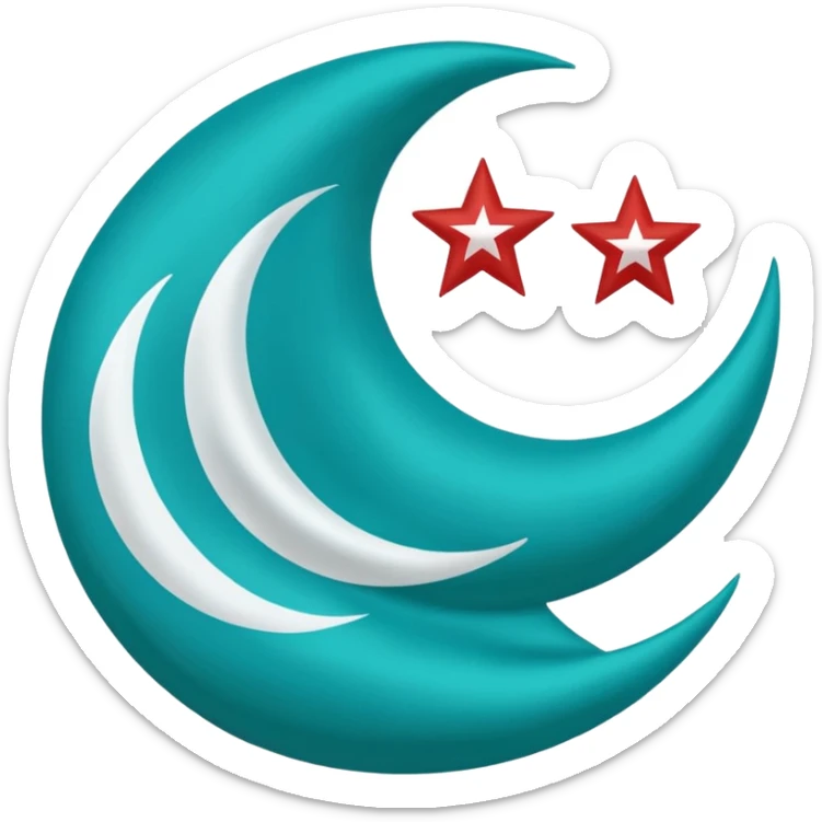 Turkuaz renginde türk bayrağı yapar mısın. Bayrak. I want to flag. 🇹🇷 Like this but turquoise. İt's must be turquoise. İt's just emoji  sticker