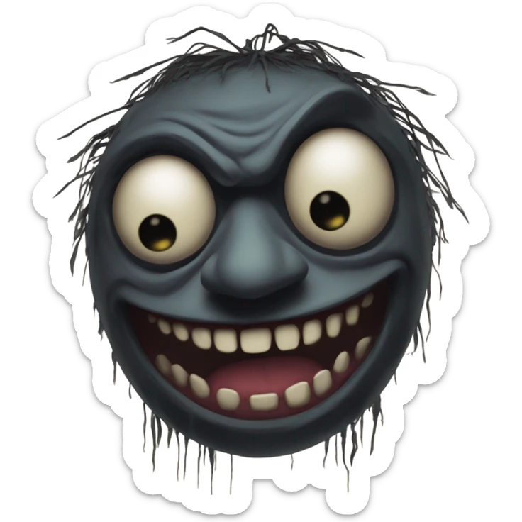Scary puppet sticker