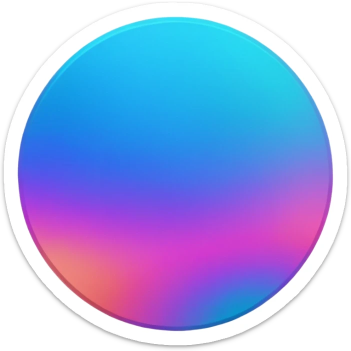 
coin color in in gradient of turquoise, blue, pink, purple, and coral metal texture
Rotate coin 90 degree  3d effect sticker