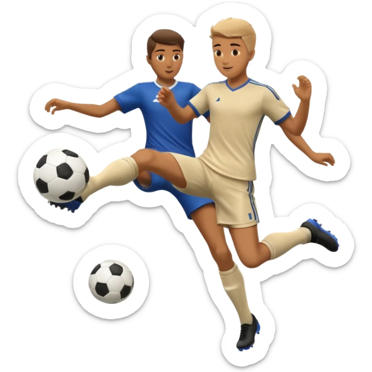 Can you generate an Apple style emoji of a Rabona soccer shot. Just show the legs sticker
