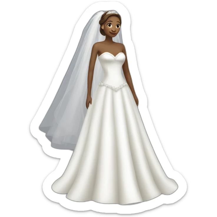 Wedding dress sticker