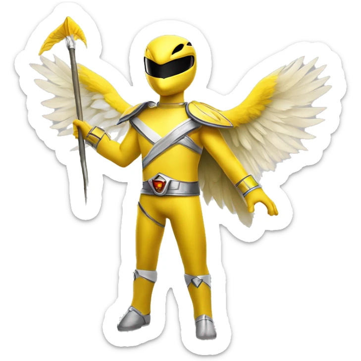 Big Bird Power Ranger:
Yellow Feather Ranger
A tall, kind-hearted Ranger in bright yellow armor with feathered accents, wings for gliding, and a staff that doubles as a teaching tool. Always curious and ready to explore. sticker