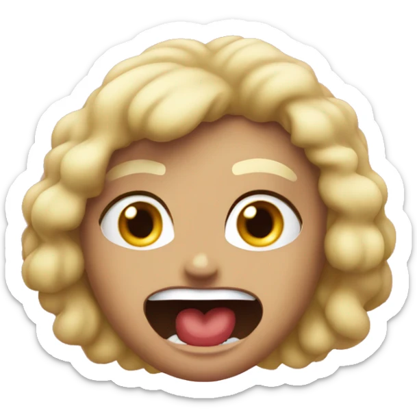 An emoji that says YASS! Period! with nails and a pouted lips sticker