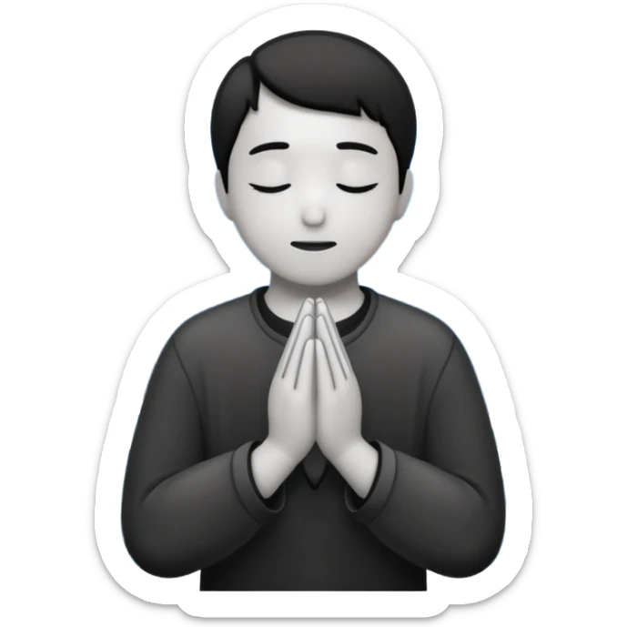 Dibuja emojis minimalistas en blanco y negro, estilo 'ecuación', que representen 'Jonás y el gran pez'. Usa solo símbolos abstractos como 🐋, 🌊, 🙏 en trazos simples, sin color, similar a una fórmula matemática."*   sticker