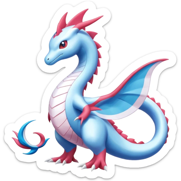 Latios-Kyurem-Gabite-Milotic-Dragonair-Fakémon-hybrid (full body) sticker