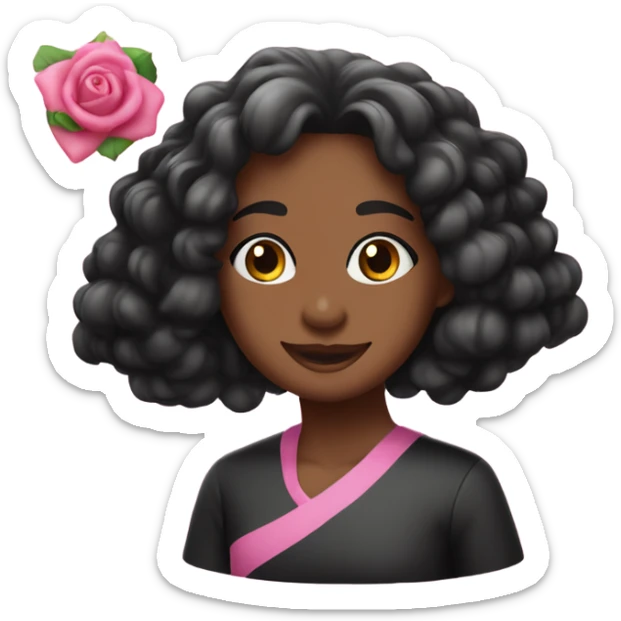 uma cartola preto com uma delicada e fina fita rosa na base caindo sticker