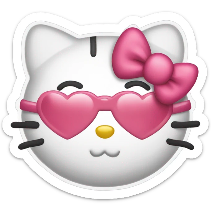 Hello kitty heart sticker