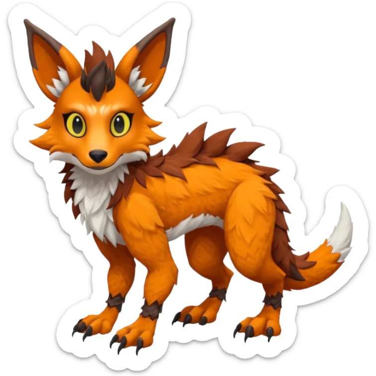 Trico-Grem2-Wickerbeast-Vernid-Sergal-fusion-hybrid-fursona-furry-fursuit, full body sticker