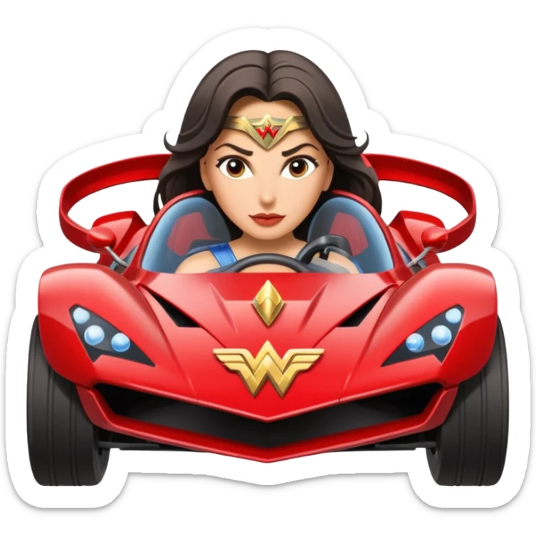  Wonder woman’s feminine features offroad capable long-travel suspension 4x4 racing no.86 hypercar  sticker