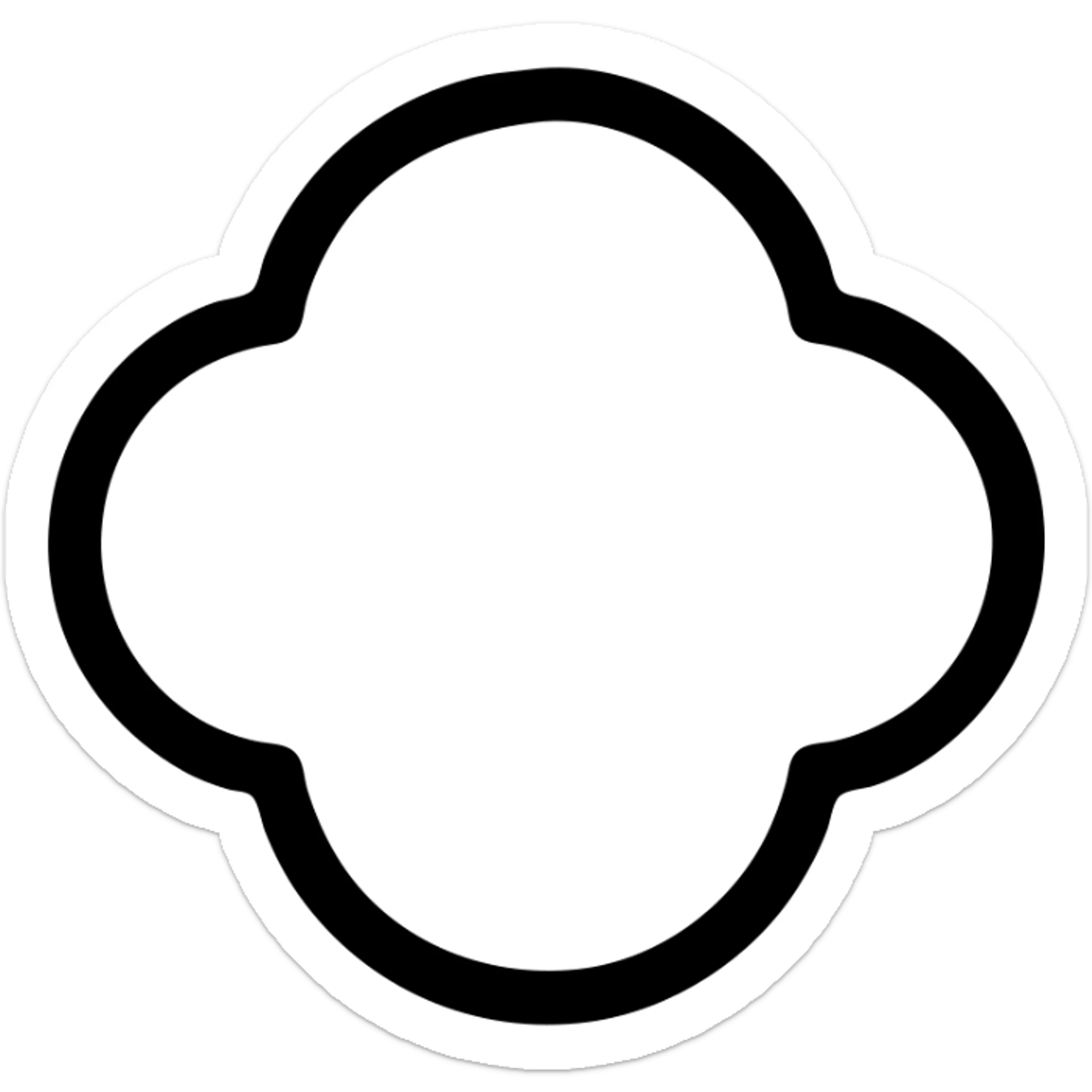 облако 4 выступами sticker