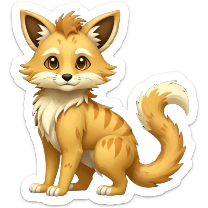 Furry vernid-creature, a "Vernid", open species by artist "LiLaiRa", fursona (full body) sticker