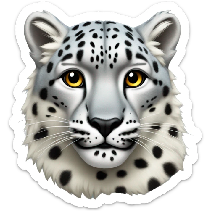 war snow leopard sticker