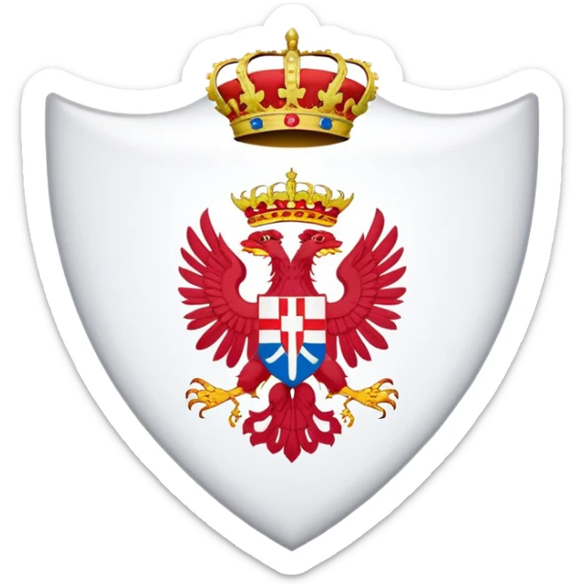 Make an emoji use the serbian flag but put into the flag the actual logo of republika srpska in it sticker