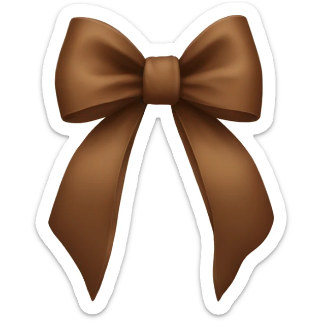 Brown bow sticker