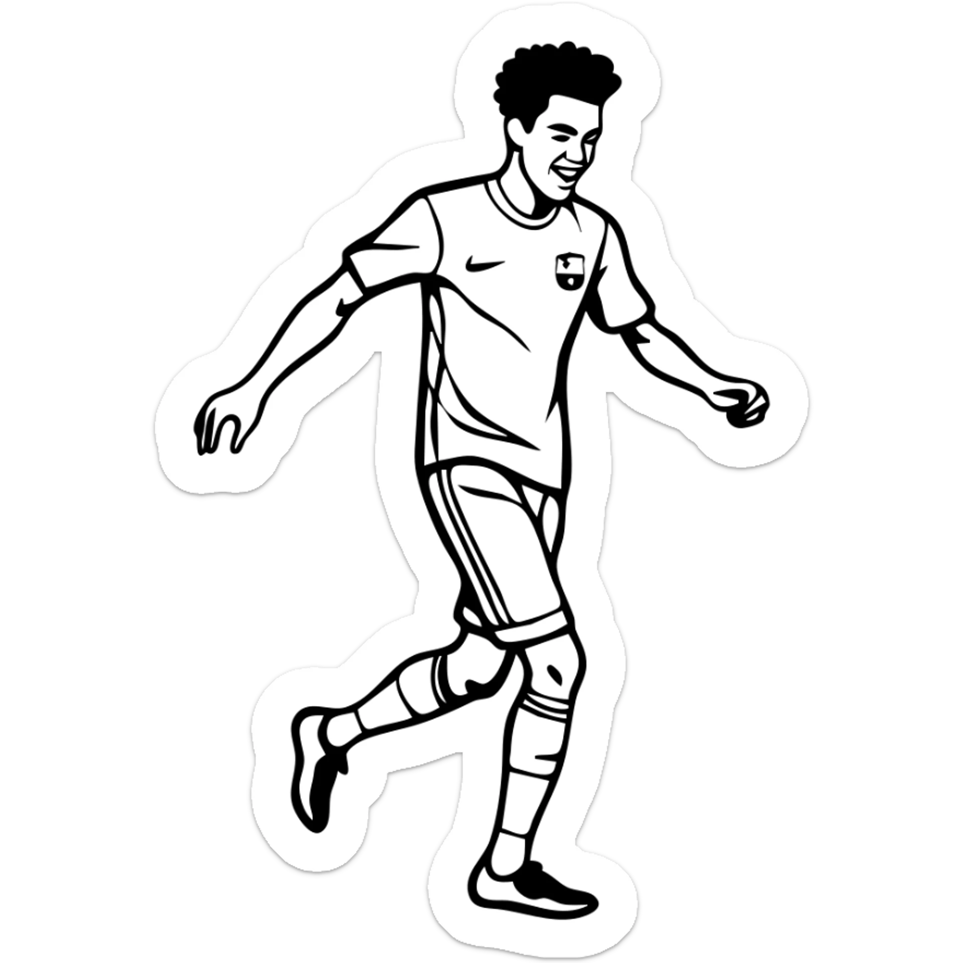 Barcelona footballer Lamine Yamal dancing in celebration sticker