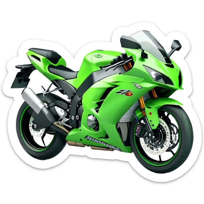 Kawasaki Ninja (Sportbike) - Kawasaki Ninja ZX-10R (Model Year: 2022) (Iconic colour: Green) sticker