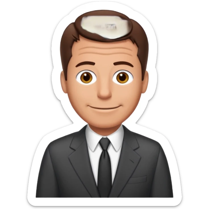 Create an emoji of Epstein waving to the camera in Family Guy style but make it especially like Epstein and not like all old guys sticker