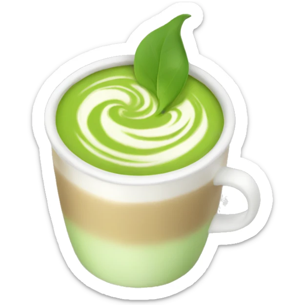 Matcha latte sticker