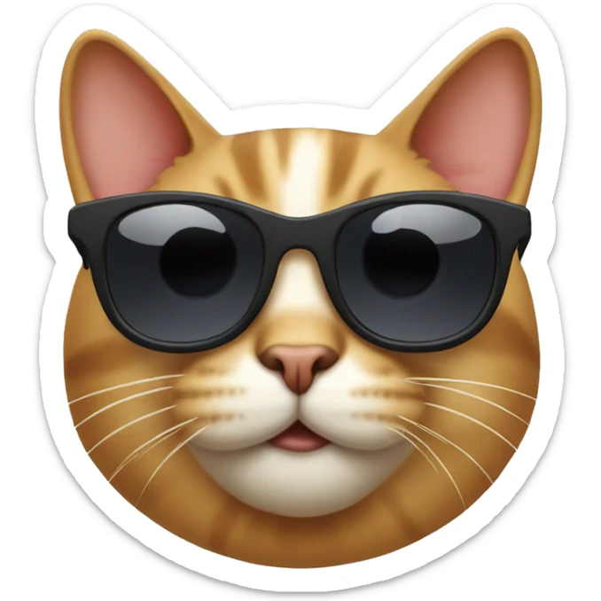 Cat with sunglasses sticker