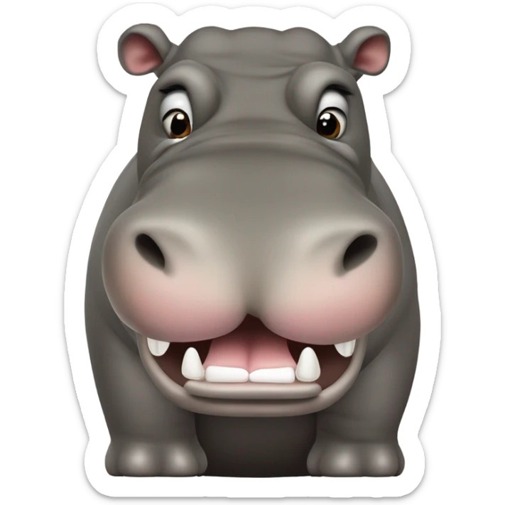 Hippo sticker