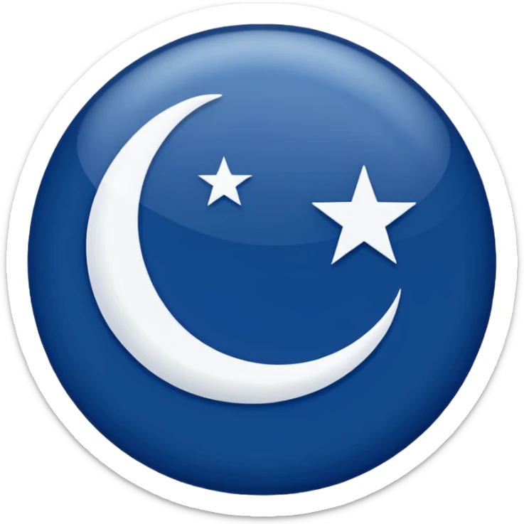 🇹🇷Let it be like this flag, but let the red areas be blue and the white areas remain white. sticker