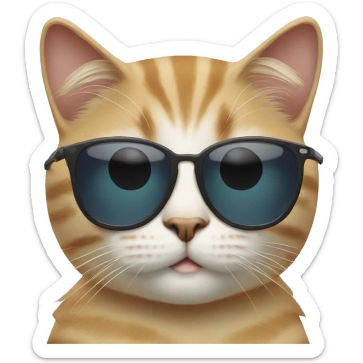 Cat with sunglasses sticker