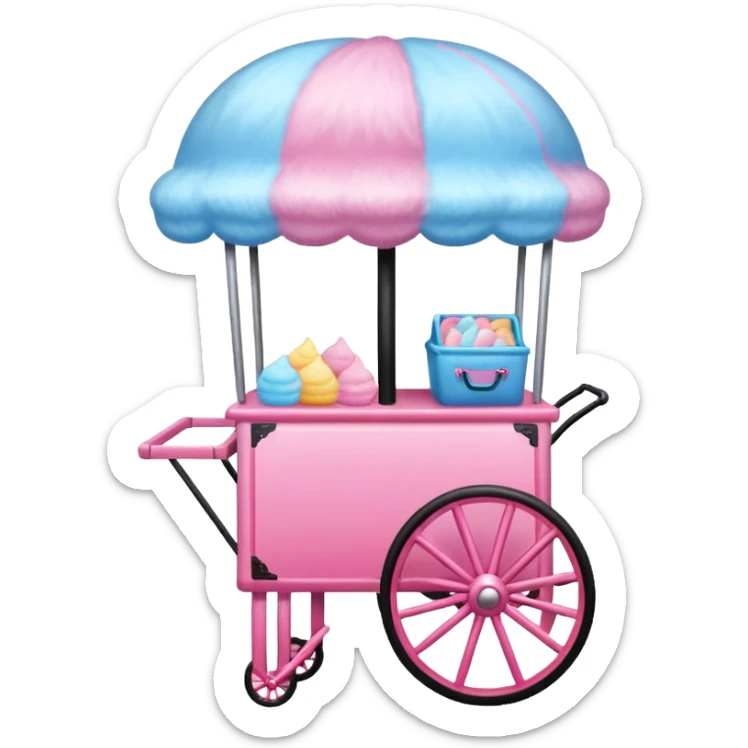 Cotton Candy cart
 sticker