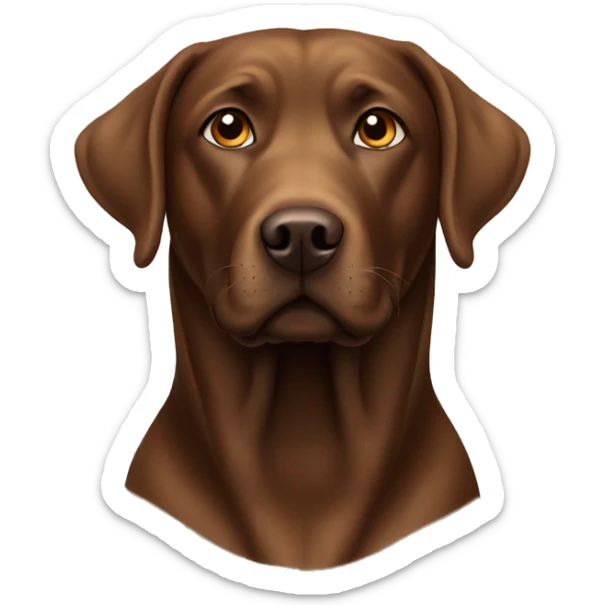 Brown labrador sticker