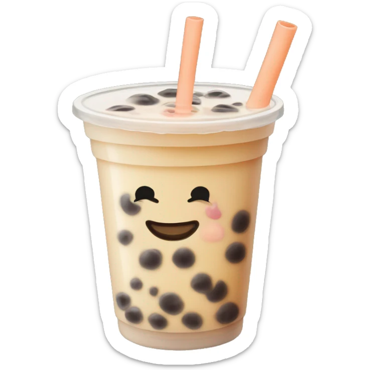 Bubble tea sticker