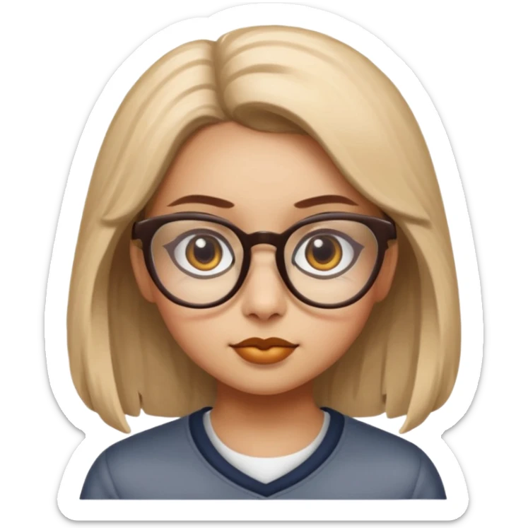 funny looks like and owl and is a girl and gas glasses sticker