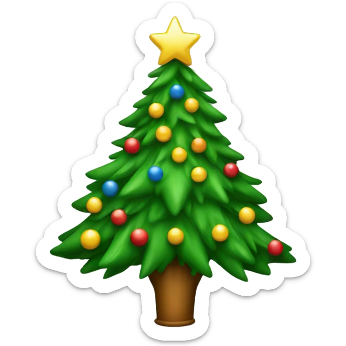 Christmas tree sticker