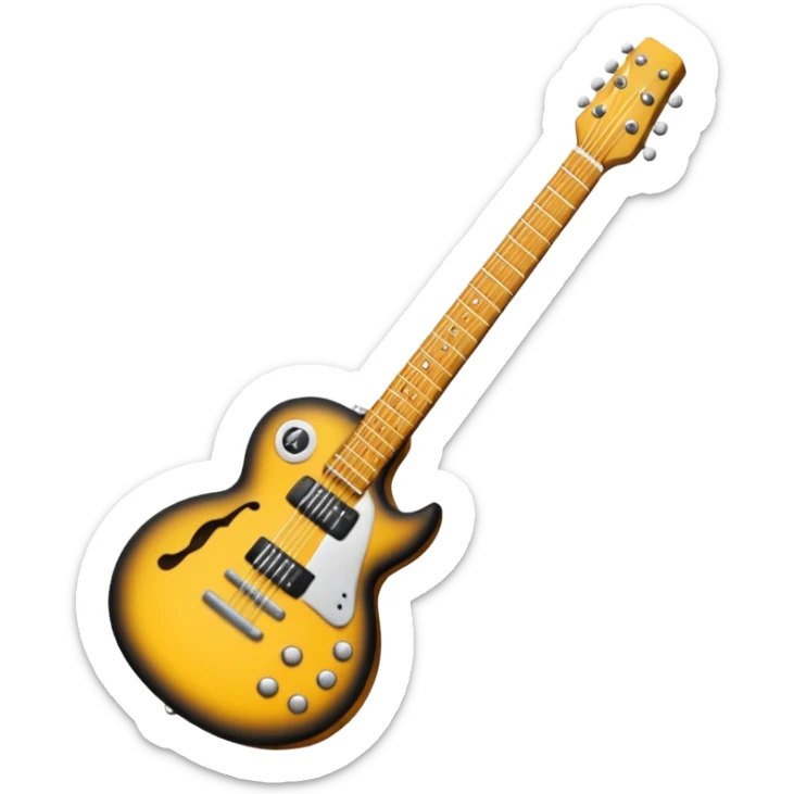 🙂 bu emojinin elinde eloktronik gitar olsun elektronik gitar siyah olsun sticker