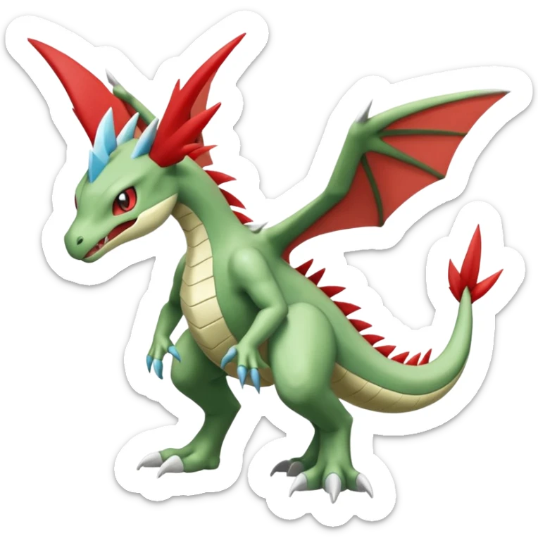 Scyther-Flygon-Salamence-Silvally-Kyurem-fusion, full body sticker