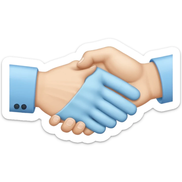 make it the exact hex color of A8F2F9, the last picture the handshake emoji. make it both look like an actual hand with 5 fingers sticker