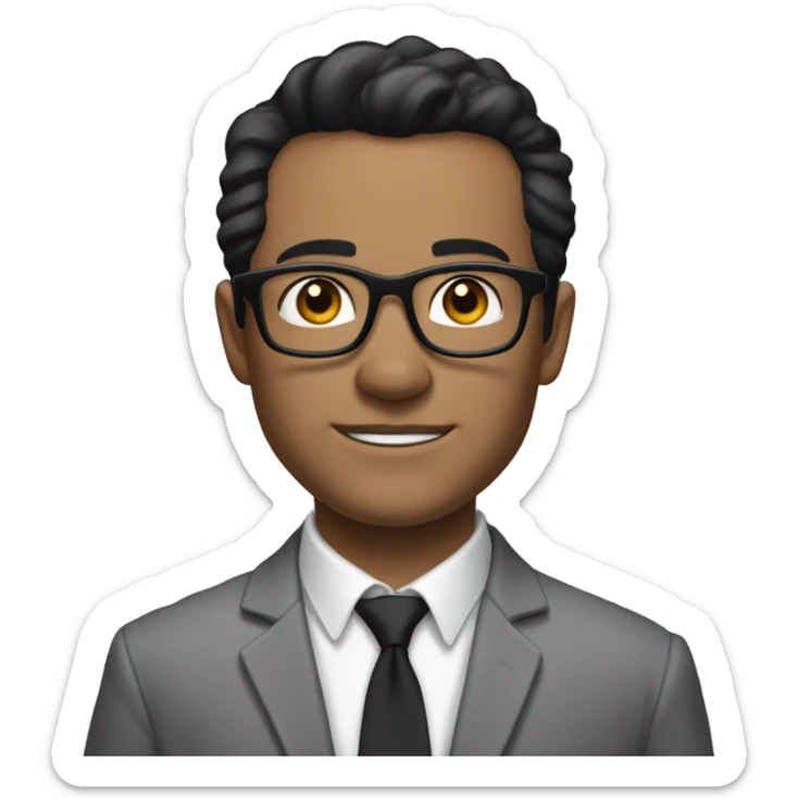 Lee Wetherington has Short black hair with gray on the sides, light skin, wearing black rectangular glasses, in a grey blazer and white button up shirt, no tie sticker