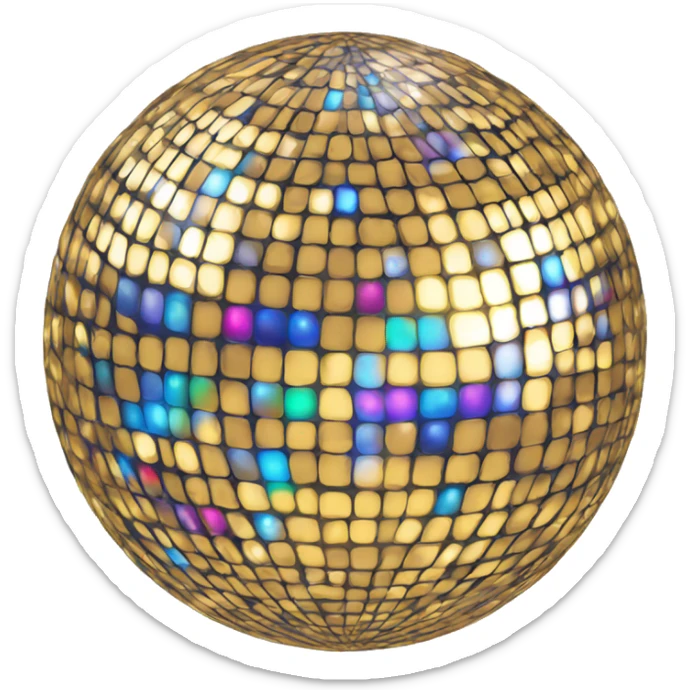 Preppy disco ball sticker