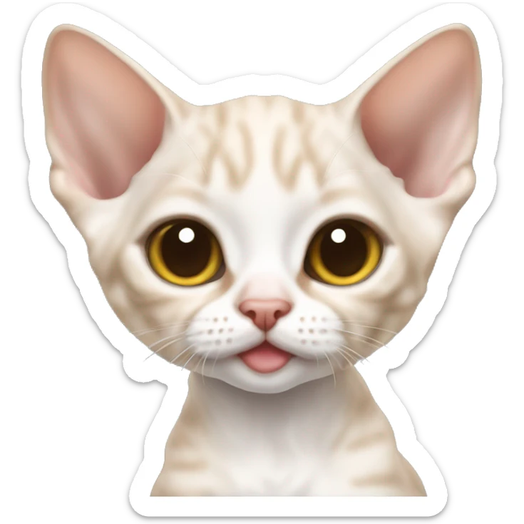 Devon Rex kitten sticker