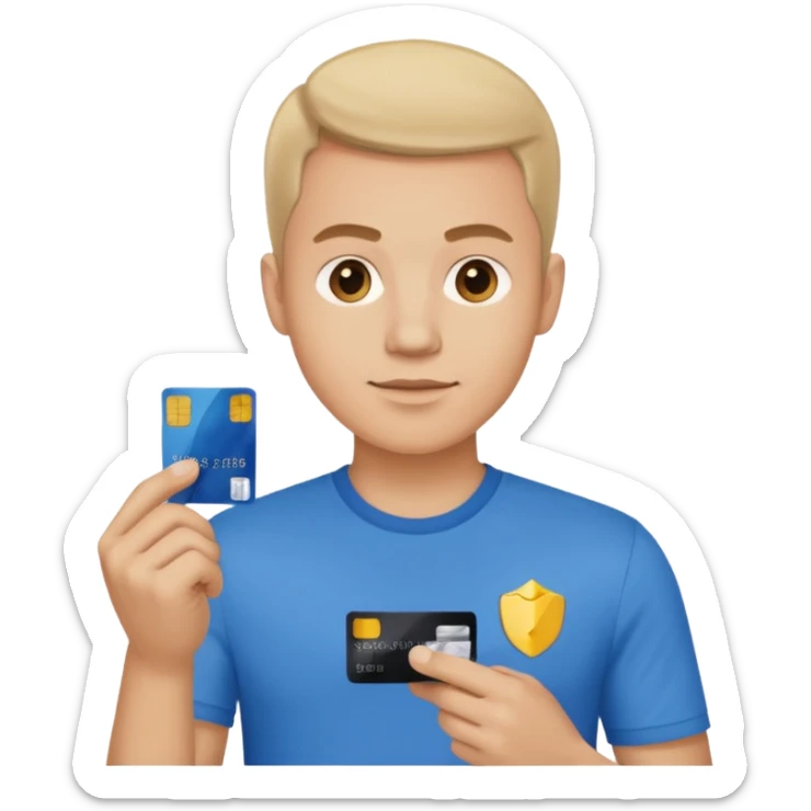 u forgot the credit card make his left hand hold the card but the rest is good sticker