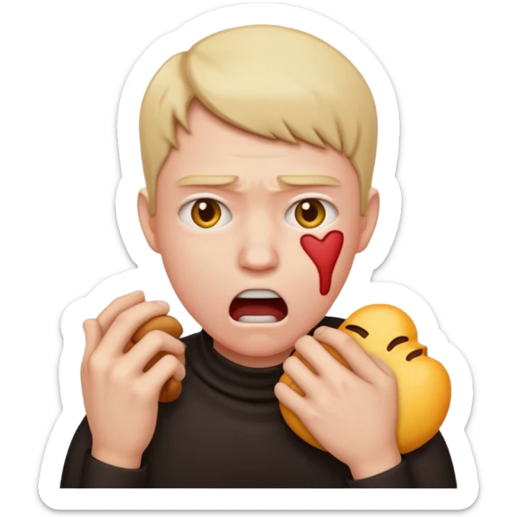 You know that thing were people pretend it choke themselves to signify anoiance. Could you make me an emoji to use sticker