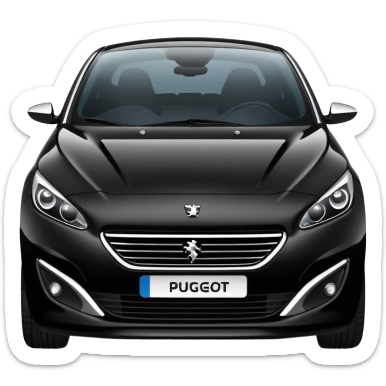 Siyah peugeod sticker
