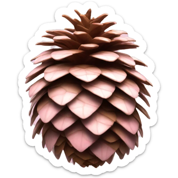 pale pink pinecone  sticker