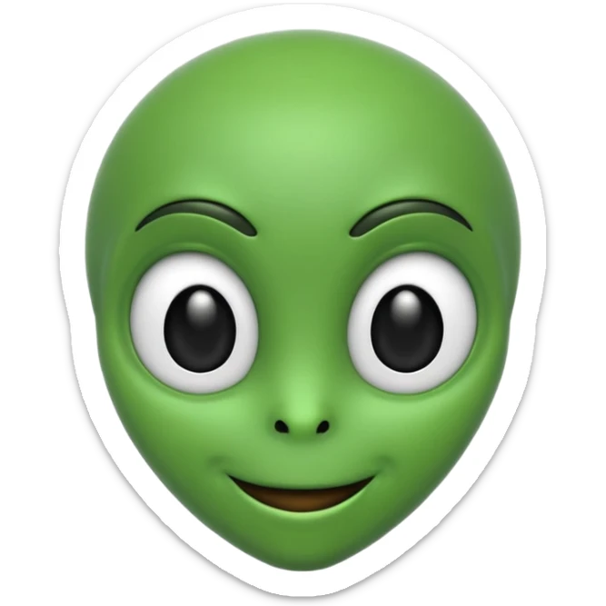 Alien x emoji sticker